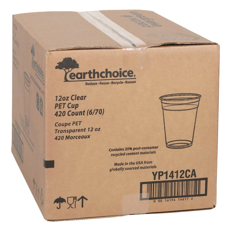 RPET Cold Cup, 12 oz, Plastic, Clear, 420/Carton