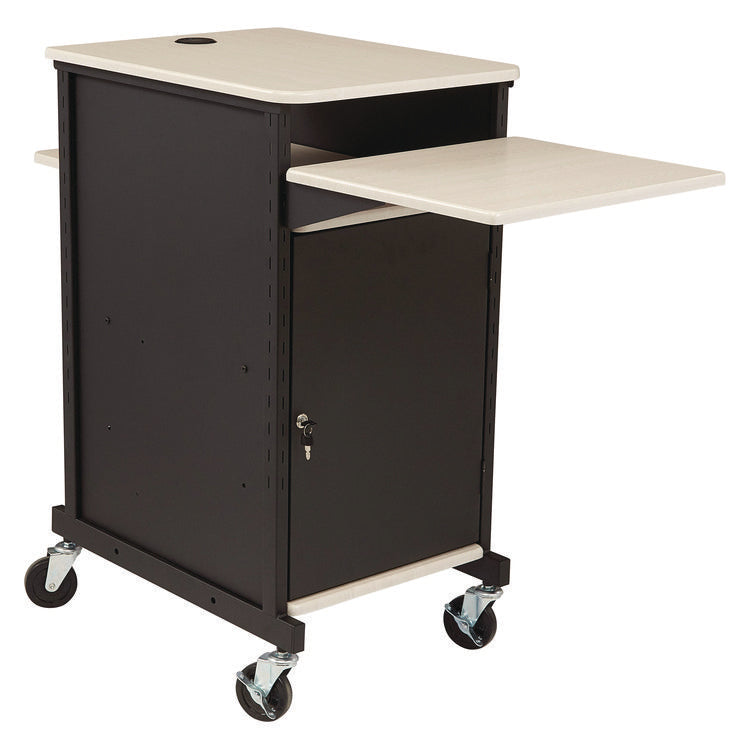Jumbo Presentation Cart, 21 x 33 x 40, Ivory/Black