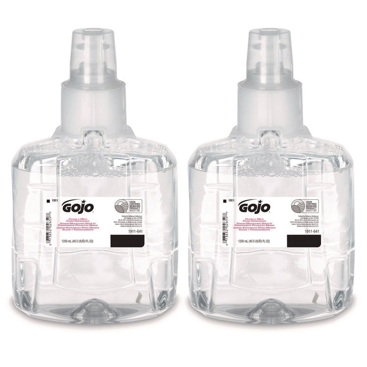 Clear and Mild Foam Handwash Refill, For LTX-12 Dispenser, Fragrance-Free, 1,200 mL, 2/Carton