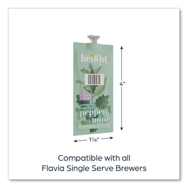 The Bright Tea Co. Peppermint Herbal Tea Freshpack, 100/Carton