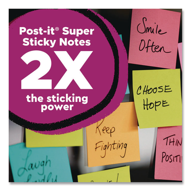 Super Sticky Notes, 3 x 3, Mulberry, 90 Sheets/Pad, 5 Pads/Pack