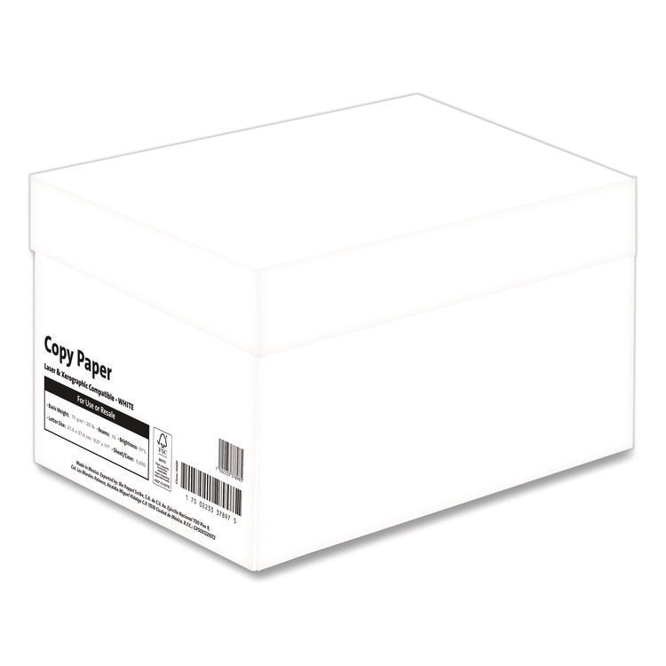 Office Paper, 92 Bright, 20 lb Bond, 8.5 x 11, White, 500 Sheets/Ream, 10 Reams/Carton, 40 Cartons/Pallet