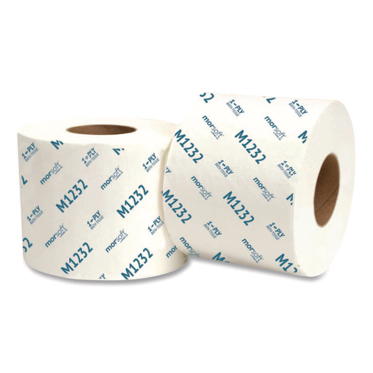 Morsoft Controlled Bath Tissue, Septic Safe, 1-Ply, White, 1,200 Sheets/Roll, 48 Rolls/Carton