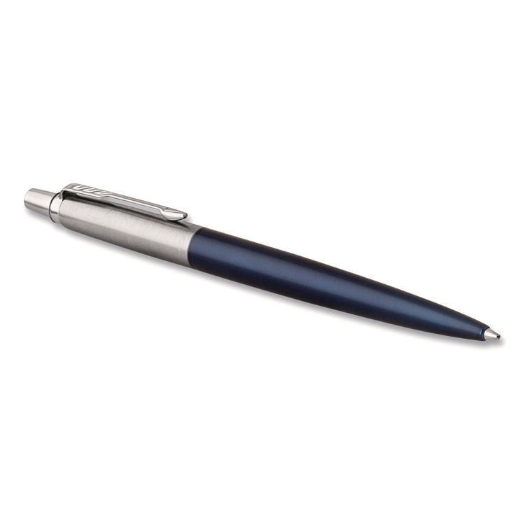 Jotter Ballpoint Pen, Retractable, Medium 1 Mm, Blue Ink, Royal Blue/chrome Barrel