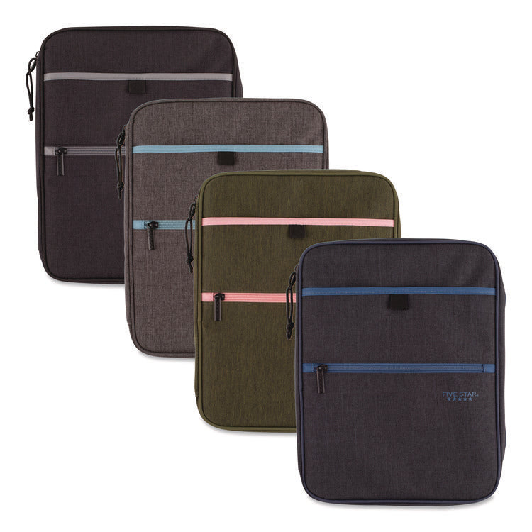 1" Carry All Zip Binder, 3 Rings, 1" Capacity, 11 x 8.5, Randomly Assorted Color