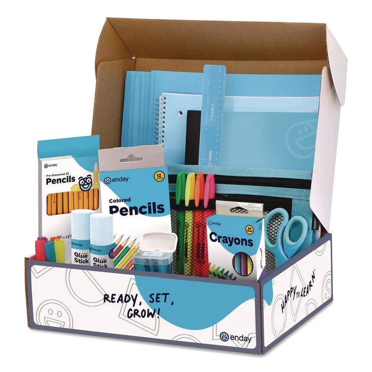 Back to School Supplies Kit for Grades K-5, Blue