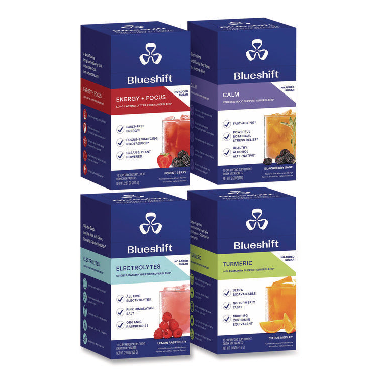 Variety Pack Drink Mix, Assorted Flavors, Individual Packets, 10/Pack. 4 Packs/Carton
