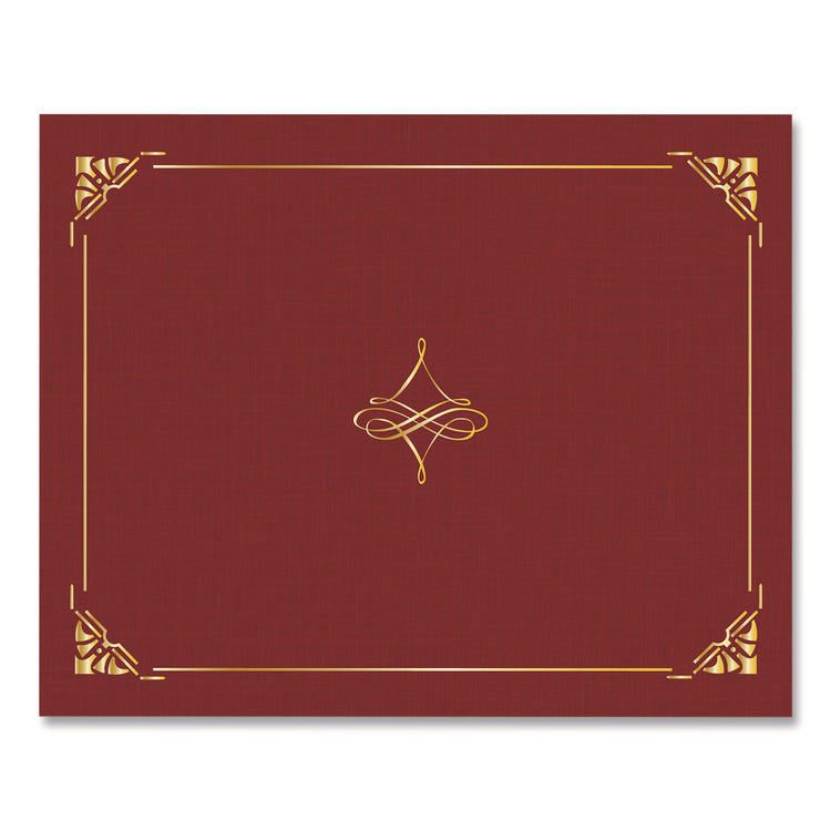 Certificate/Document Cover, 8.75 x 11.25, Red, 5/Pack