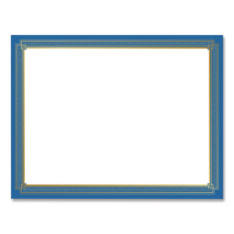 Tree Free Award Certificates, 8.5 x 11, White with Elegant Blue/Gold Border, 15/Pack