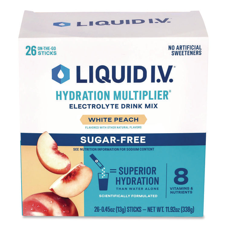 Sugar-Free Hydration Multiplier, White Peach, 26 Packets/Box