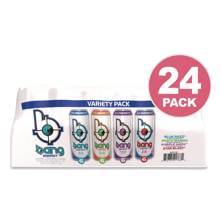 Energy Drink Variety Pack, Assorted Flavors, 16 oz Can, 24/Carton