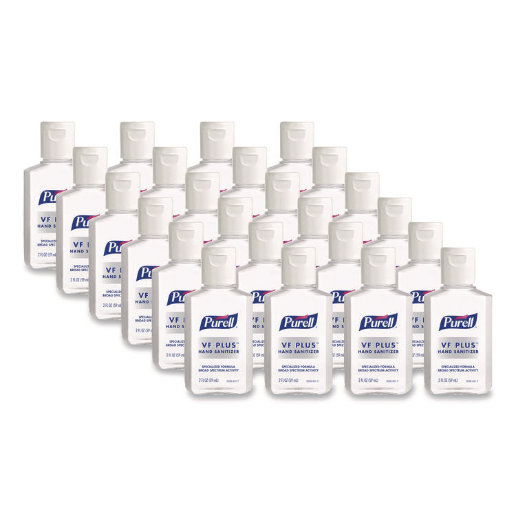 VF PLUS Hand Sanitizer Gel, 2 oz Flip-Cap Bottle, Fragrance-Free, 24/Carton