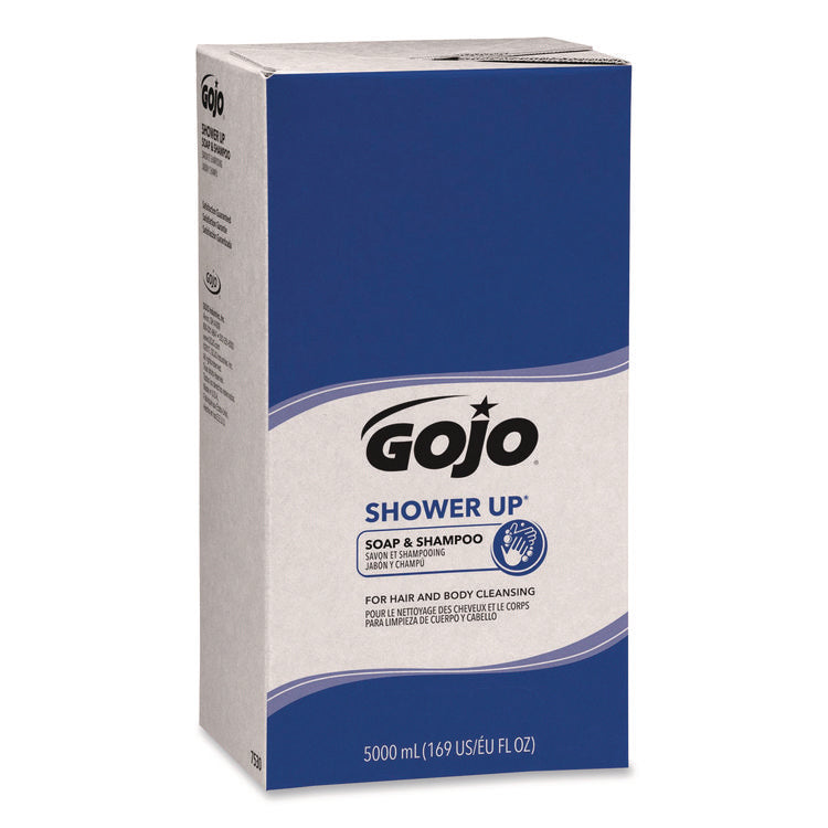 SHOWER UP Soap and Shampoo, Clean, 5,000 mL Refill Bag, 2/Carton