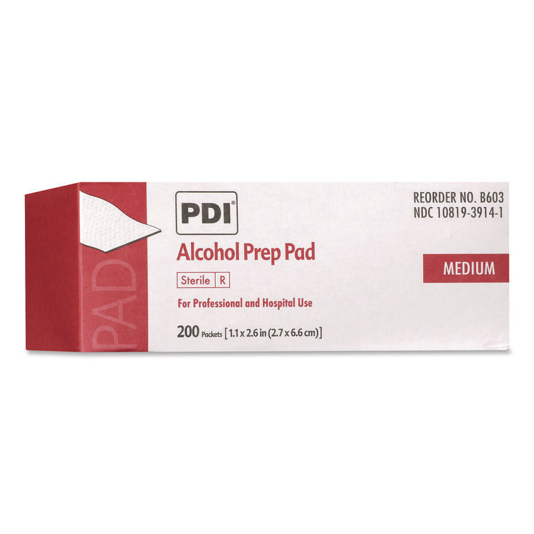 PDI Alcohol Prep Pads, 200/Box, 20 Boxes/Carton