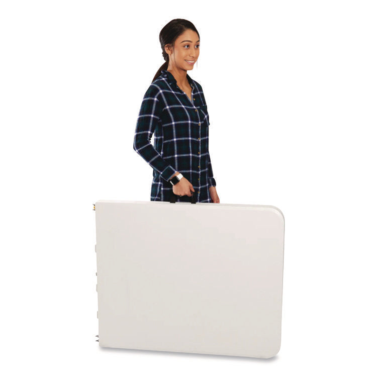 IndestrucTable Classic Bi-Folding Table, Rectangular, 30" x 72" x 29", Platinum