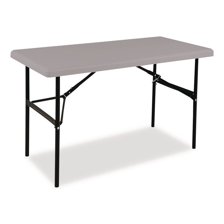 IndestrucTable Classic Folding Table, Rectangular, 48" x 24" x 29", Charcoal