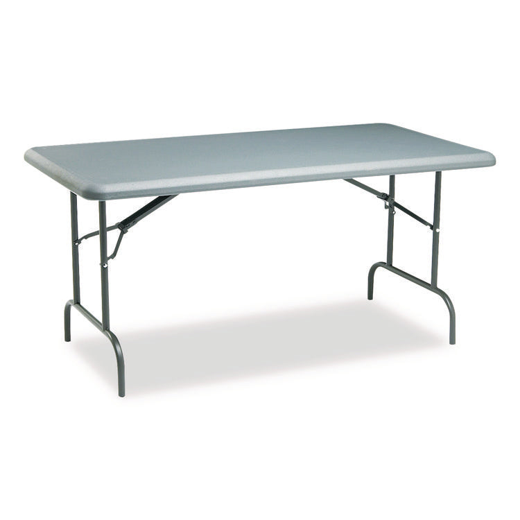 IndestrucTable Industrial Folding Table, Rectangular, 60" x 30" x 29", Charcoal