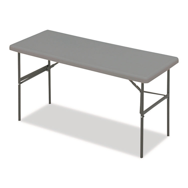 IndestrucTable Classic Folding Table, Rectangular, 60" x 24" x 29", Charcoal