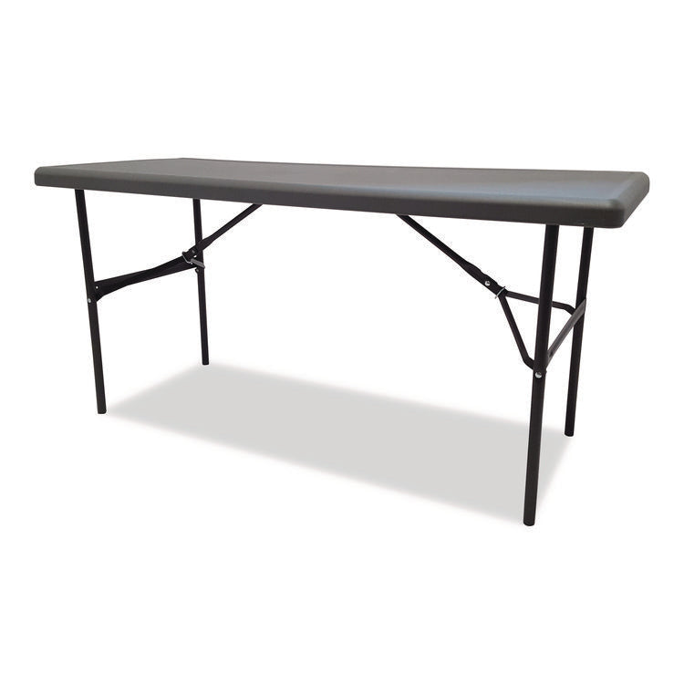 IndestrucTable Classic Folding Table, Rectangular, 60" x 24" x 29", Charcoal
