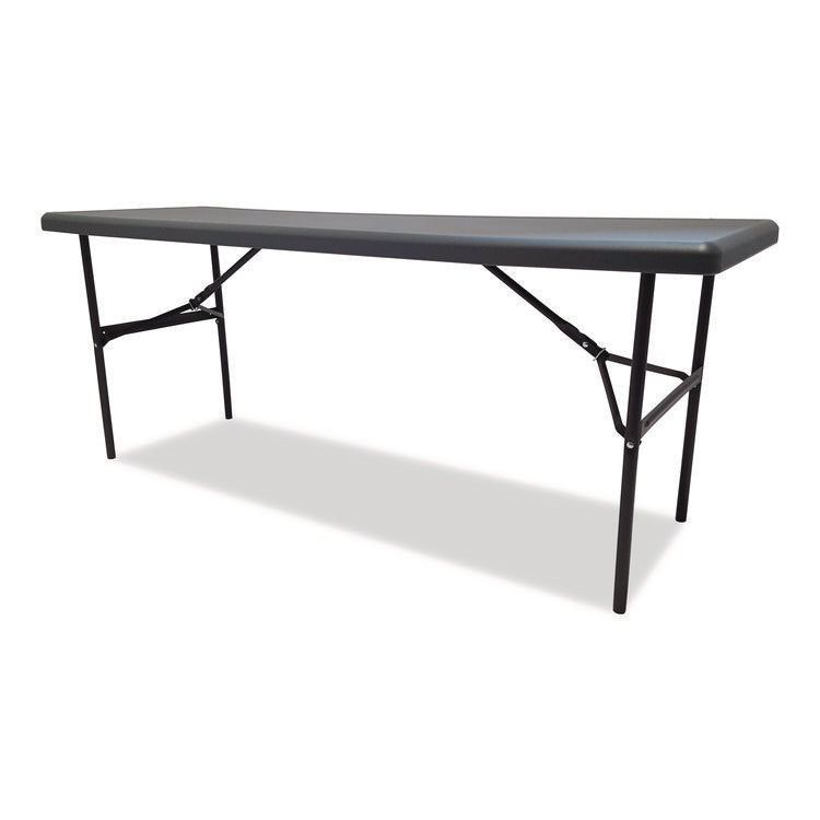 IndestrucTable Classic Folding Table, Rectangular, 72" x 24" x 29", Charcoal