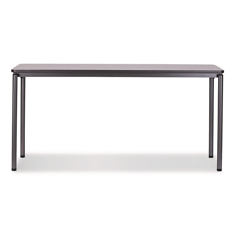 Maxx Legroom Wood Folding Table, Rectangular, 60" x 18" x 29.5", Gray/Charcoal