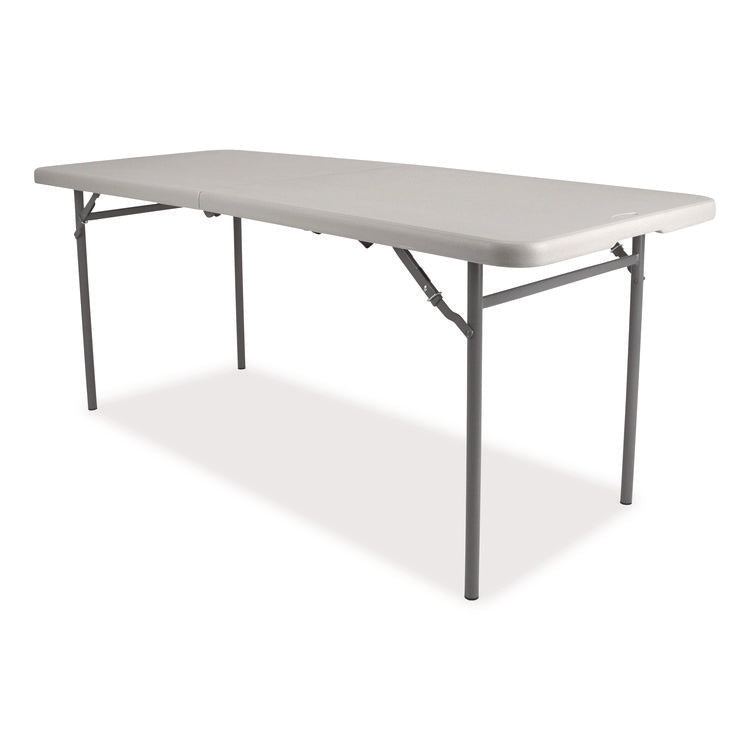 Comfort Max Fold-in-Half Table, Rectangular, 96w x 30d x 29.25h, Speckled Gray Top, Gray Base/Legs