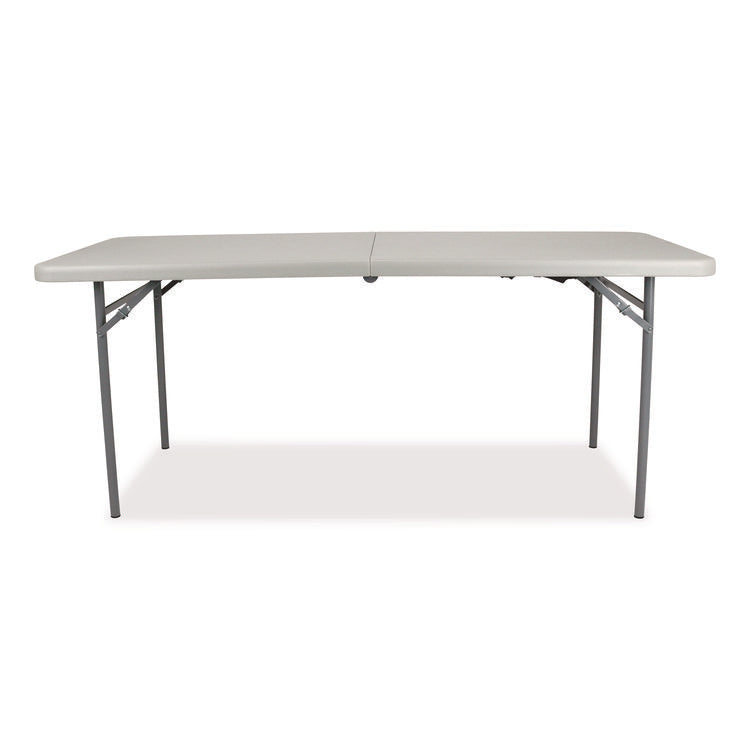 Comfort Max Fold-in-Half Table, Rectangular, 96w x 30d x 29.25h, Speckled Gray Top, Gray Base/Legs