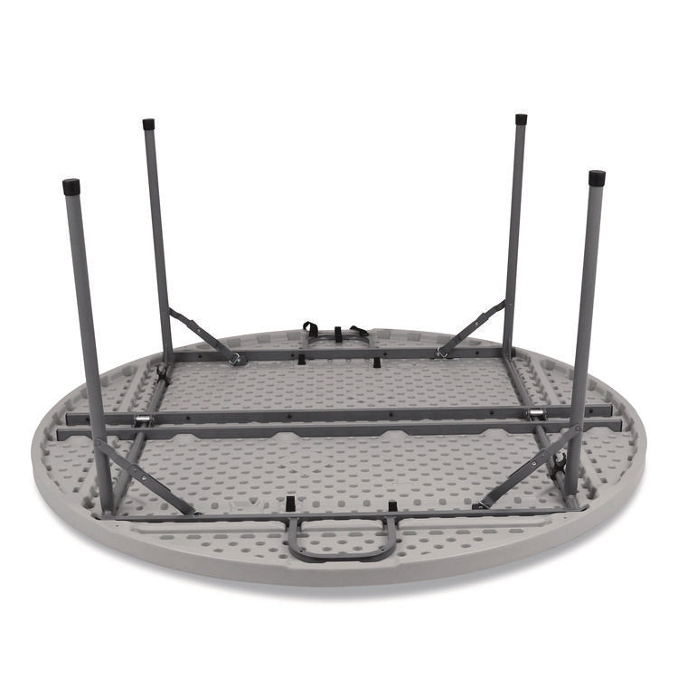 Comfort Max Fold-in-Half Table, Round, 48w x 48d x 29.25h, Speckled Gray Top, Gray Base/Legs