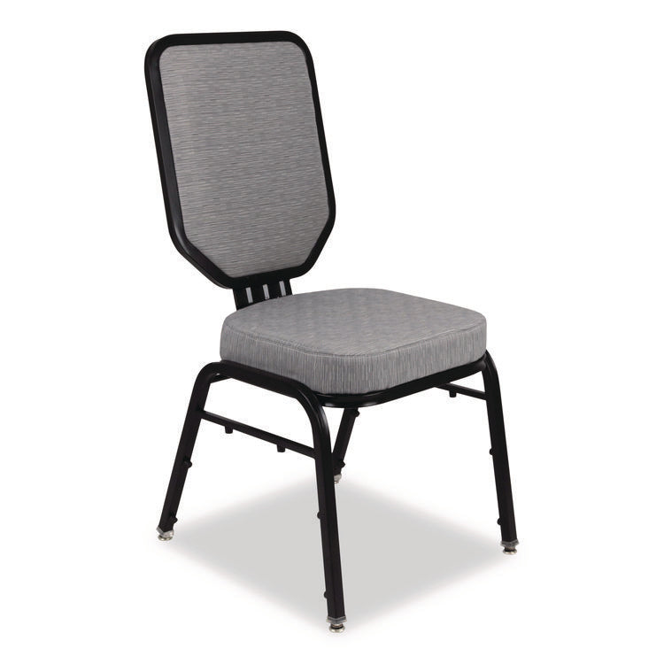 Flex-Back Banquet Chair, Supports Up to 500 lbs, 18.6" Seat Height, Morticia Lithium Seat/Back, Black Base, 2/Pack