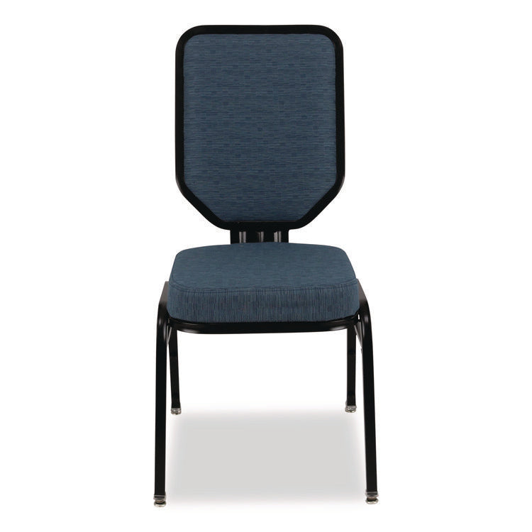 Flex-Back Banquet Chair, Supports Up to 500 lbs, 18.6" Seat Height, Morticia Blue Lagoon Seat/Back, Black Base, 2/Pack