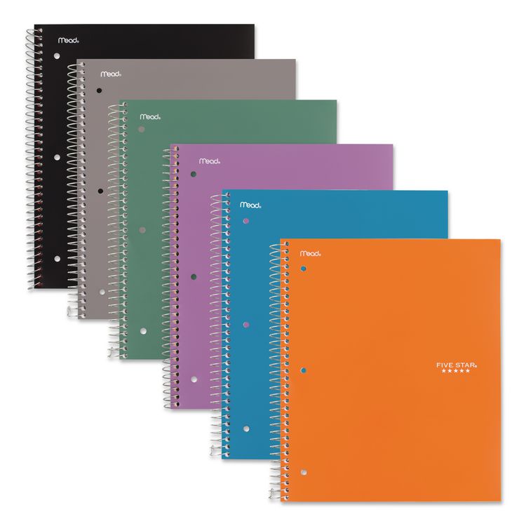 Wirebound Notebook, 1-Subject, Quadrille Rule (4 sq/in), Randomly Assorted Cover Color, (100) 11 x 8.5 Sheets