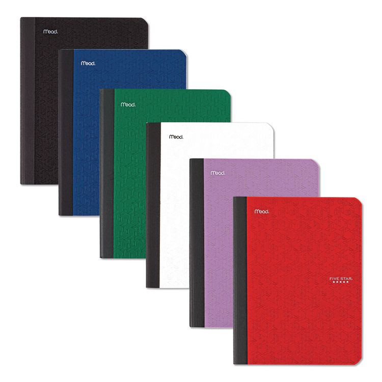 Composition Book, Medium/College Rule, Randomly Assorted Cover Color, (80) 9.75 x 7.5 Sheets