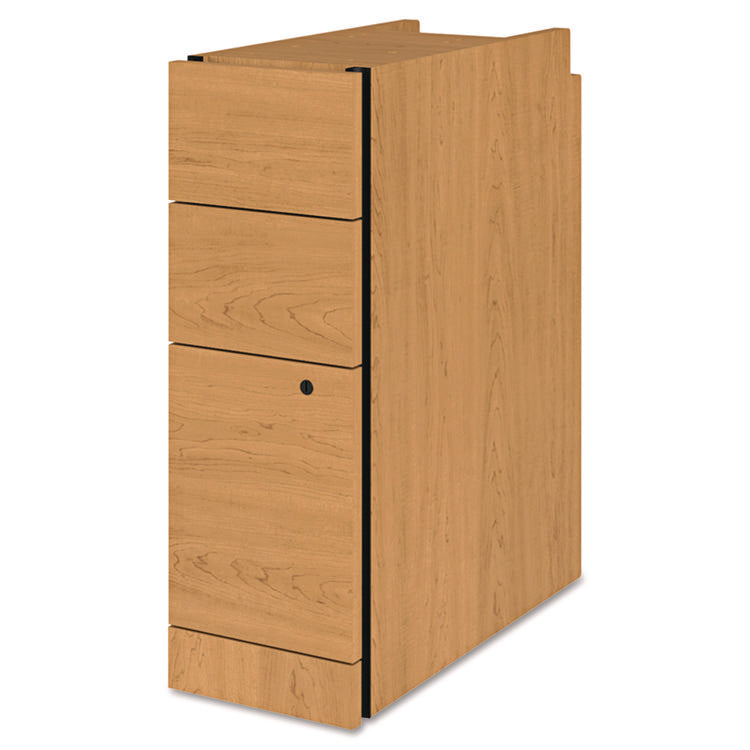 Narrow Pedestal, Left Or Right, 3-Drawers: Box/box/file, Legal/letter, Harvest, 9.5" X 22.75" X 28"