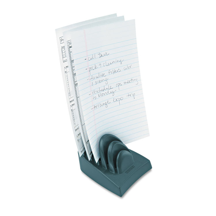 Insight Priority Puck Five-Slot Desktop Copyholder, Plastic, Blue
