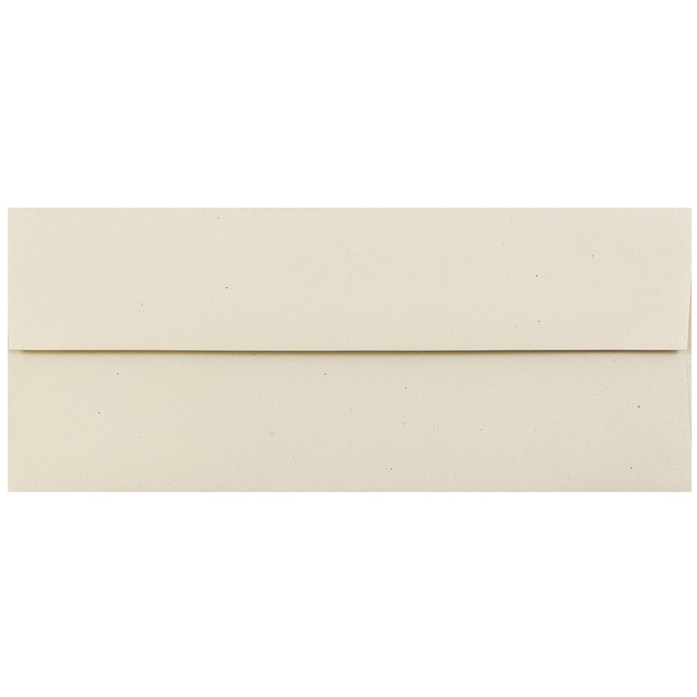 JAM Paper # 10 Business Booklet Envelopes, Gummed Seal, Husk Genesis, Pack Of 25