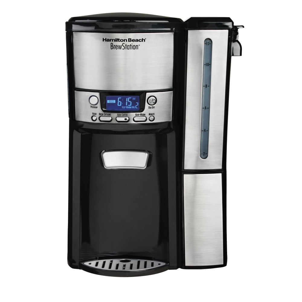 Hamilton Beach BrewStation 12 Cup Dispensing Coffeemaker (47950) - 12 Cup(s) - Multi-serve - Coffee Strength Setting - Timer - Black