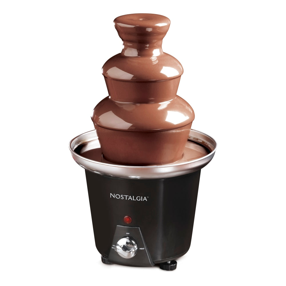 Nostalgia Electrics Mini Chocolate Fondue Fountain, Black