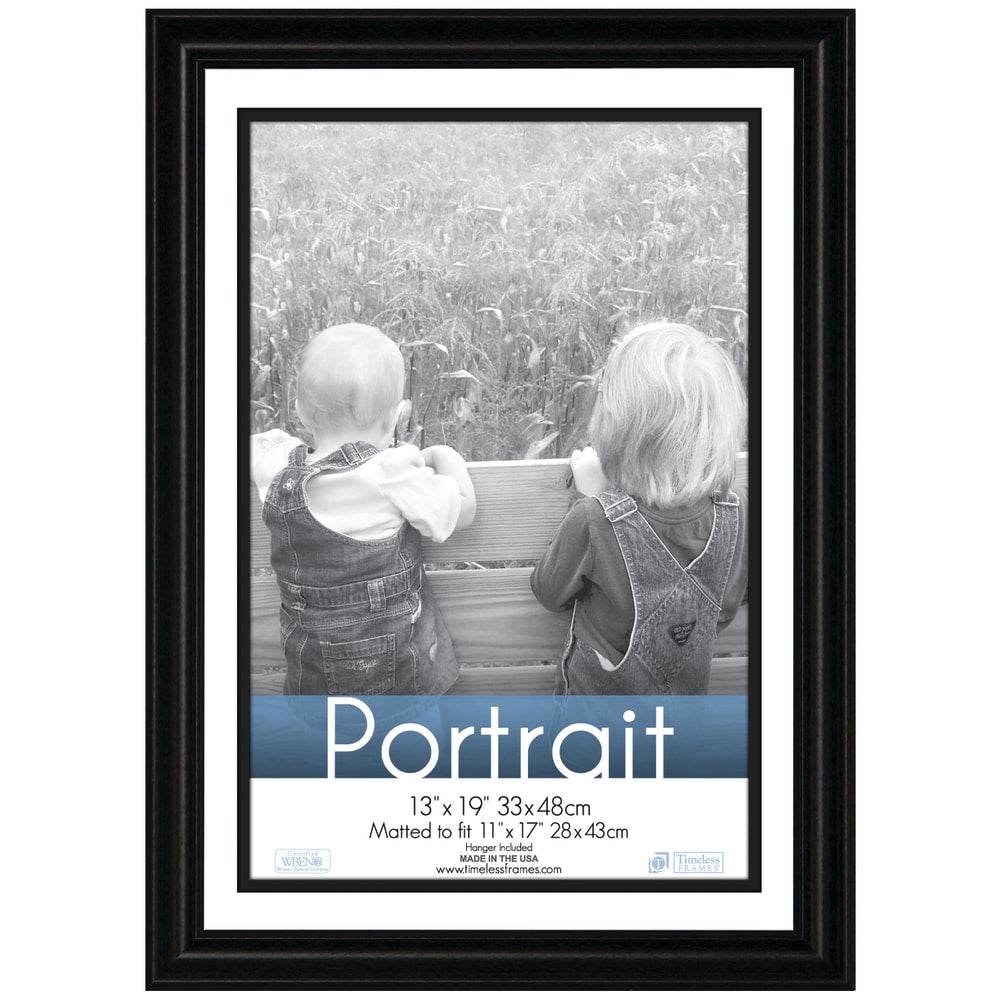 Timeless Frames Lauren Frame, Portrait, 13in x 19in, Black