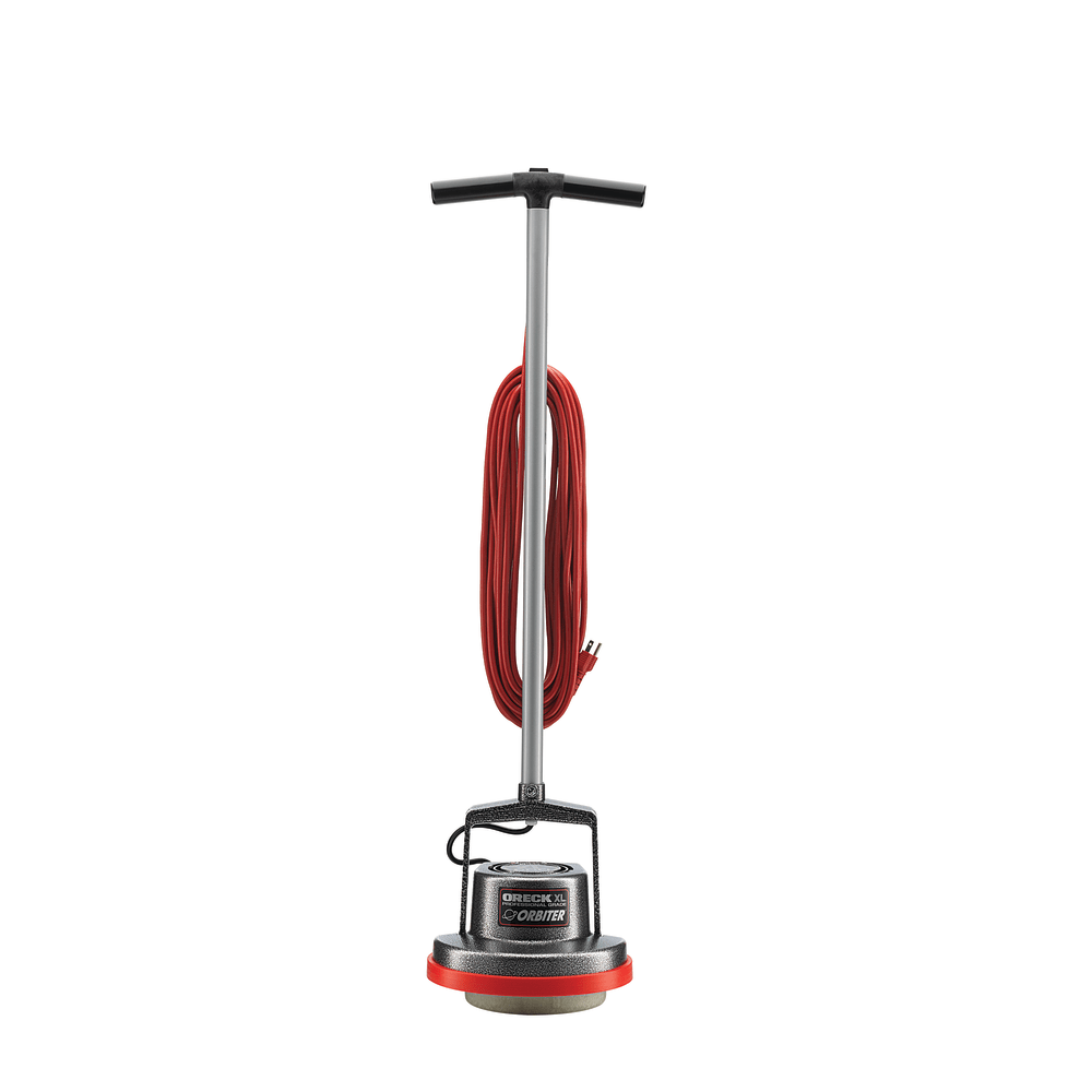 Oreck Orbiter Commercial Floor Machine - Scrub Brush, Brush - 13in Cleaning Width - Carpet, Bare Floor, Hardwood, Hard Floor - 50 ft Cable Length - AC Supply - 5.40 A - Silver