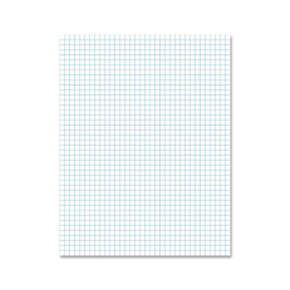 Ampad 2-Sided Pads, 8 1/2in x 11in, Quadrille Ruled, 50 Sheets, White