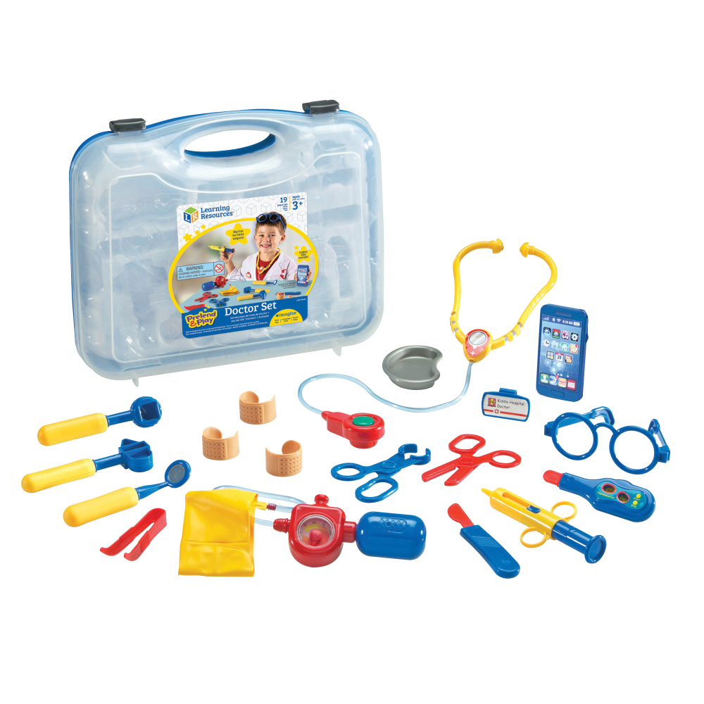 Learning Resources Pretend & Play Doctor Set, 12 1/2inH x 14 1/2inW x 3 1/2inD, Grades Pre-K - 4