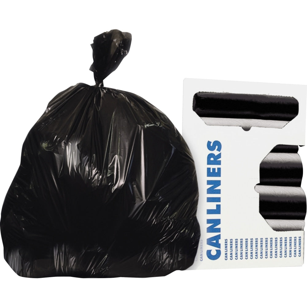 Heritage High-density Coreless Roll Can Liners - 45 gal - 40in Width x 48in Length x 0.87 mil (22 Micron) Thickness - High Density - Black - High-density Polyethylene (HDPE) - 150/Carton - Can