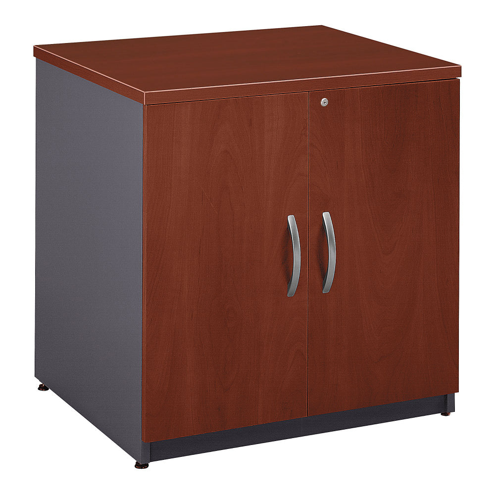 Bush Business Furniture Components Storage Cabinet, 30inW, Hansen Cherry/Graphite Gray, Standard Delivery