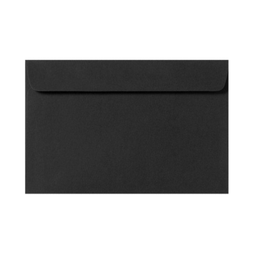 LUX Booklet 9in x 12in Envelopes, Gummed Seal, Midnight Black, Pack Of 50