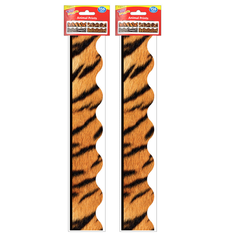 Trend Terrific Trimmers, Animal Prints, 156ft Per Pack, Set Of 2 Packs