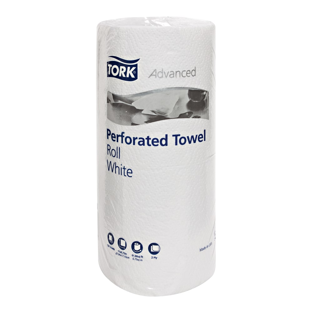 SCA Tissue 2-Ply Paper Towels, 100% Recycled, 120 Sheets Per Roll, Pack Of 30 Rolls