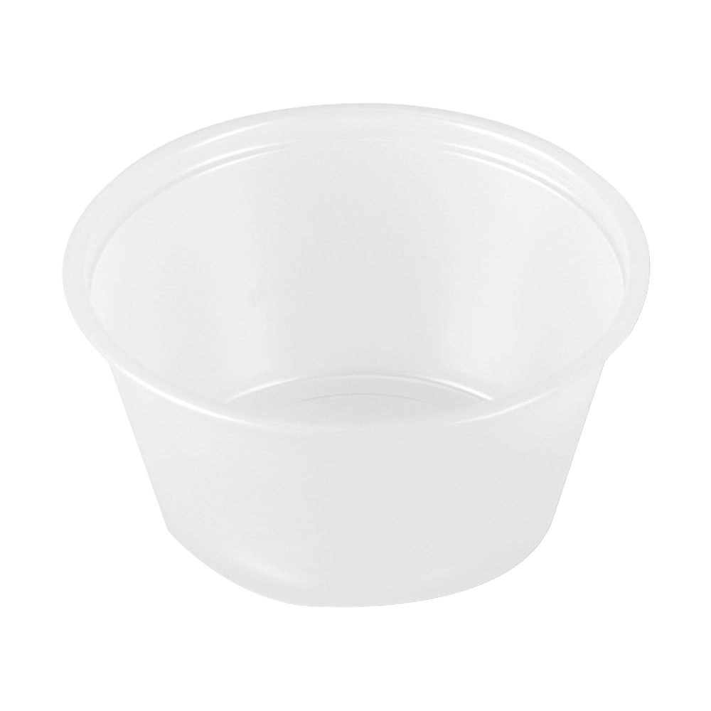 Dart Polystyrene Portion Cups, 2 Oz, Translucent, 250 Cups Per Bag, Case Of 10 Bags