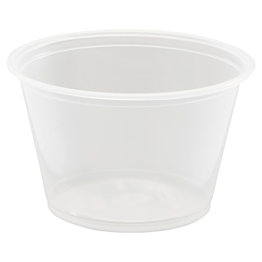 Dart Conex Complements Plastic Portion/Medicine Cups, 4 Oz, Clear, 125 Cups Per Bag, Carton Of 20 Bags
