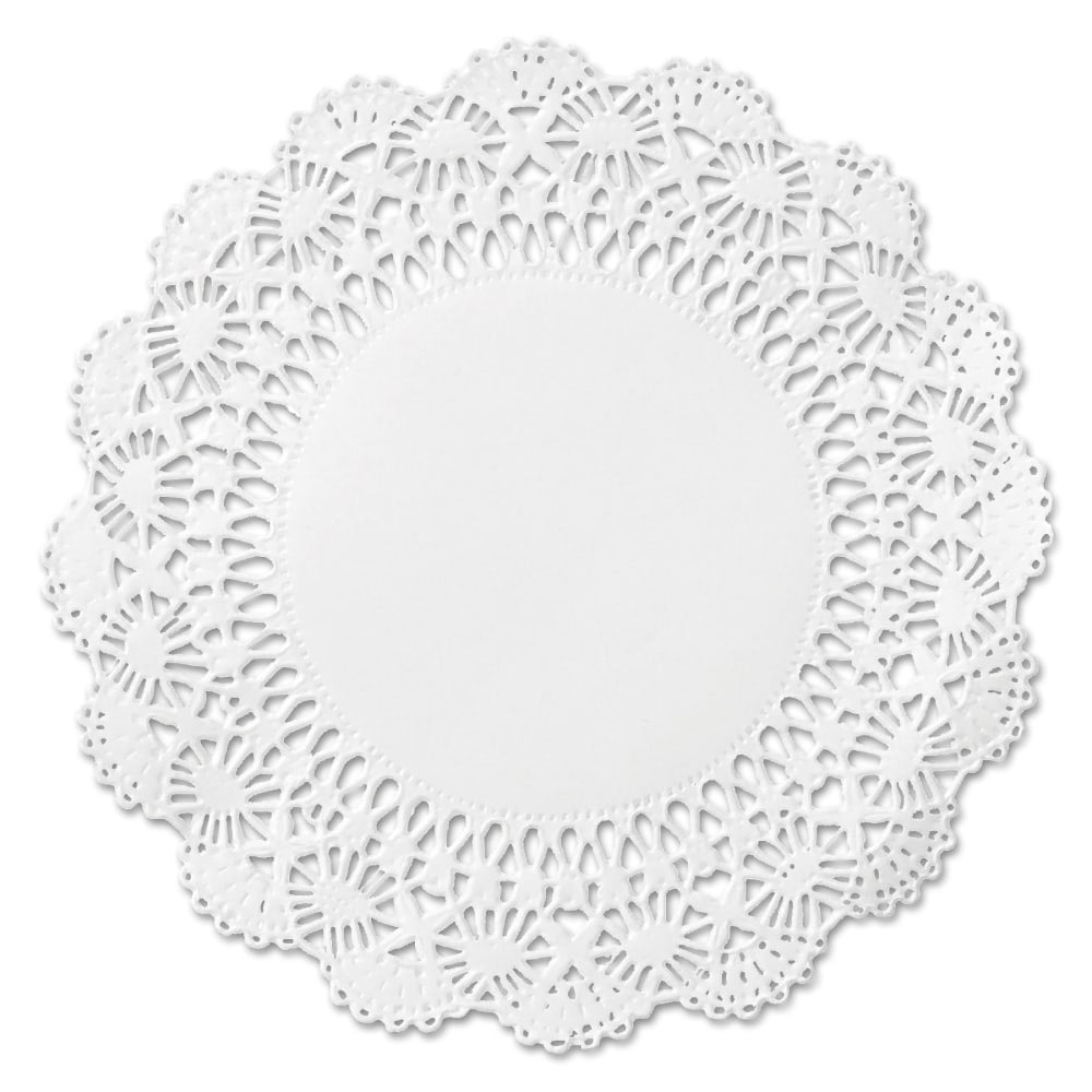 Hoffmaster Cambridge Lace Paper Doilies, 10in Diameter, White, Pack Of 1,000 Doilies
