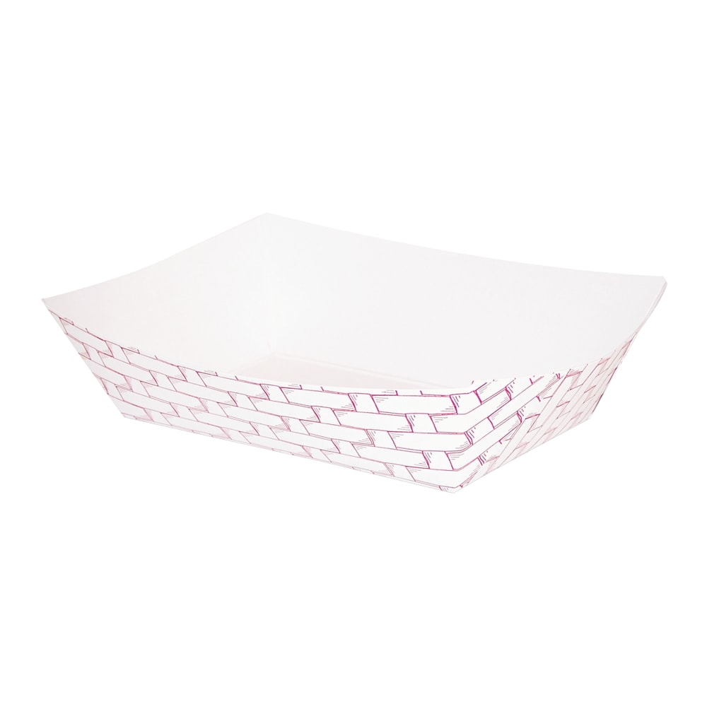Boardwalk Paper Food Baskets, 1 Lb Capacity, Red/White, Carton Of 1,000 Baskets